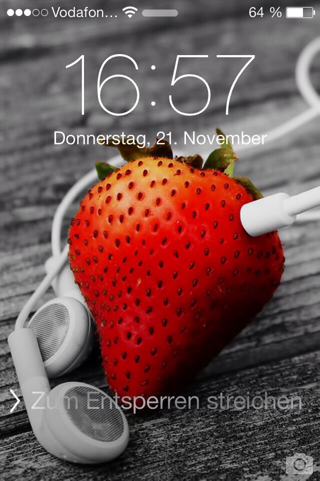 Strawberry Headphones Wallpaper